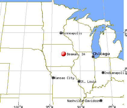 Beaman, Iowa map