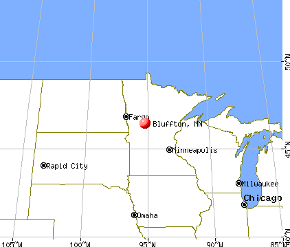 Bluffton, Minnesota map