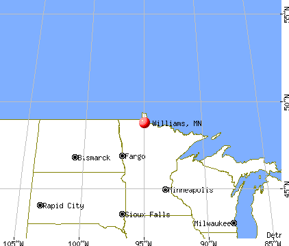 Williams, Minnesota map