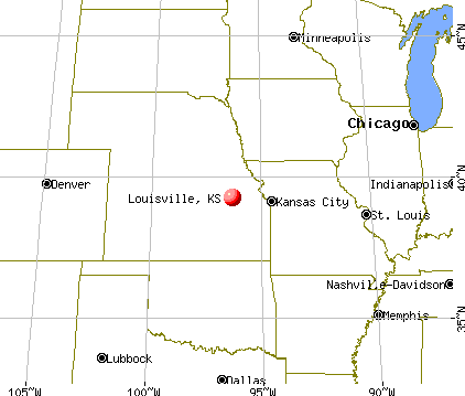 Louisville, Kansas map