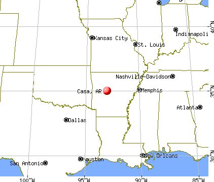 Casa, Arkansas map