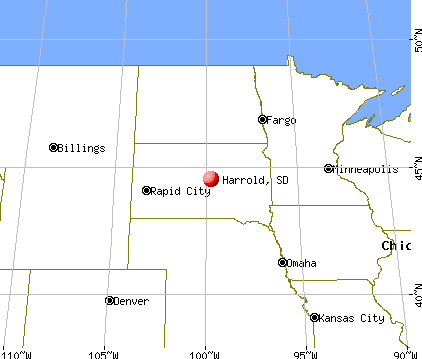 Harrold, South Dakota map