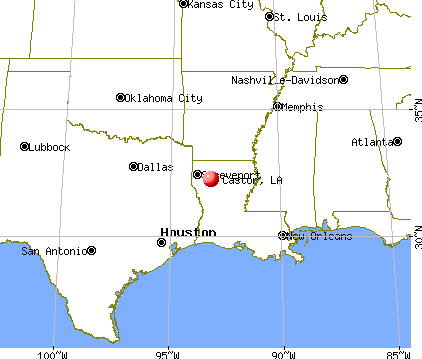 Castor, Louisiana map