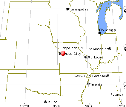 Napoleon, Missouri map