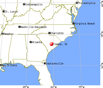 Vance, South Carolina map