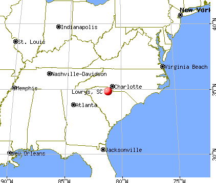 Lowrys, South Carolina map