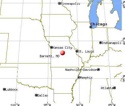 Barnett, Missouri map