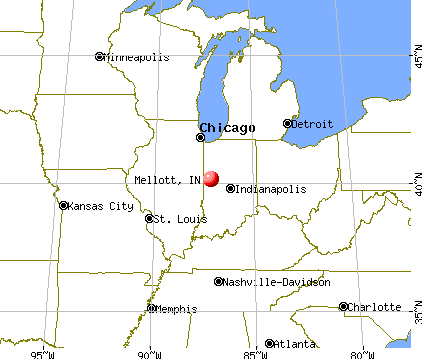 Mellott, Indiana map