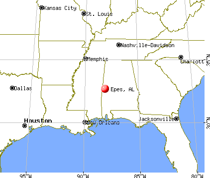 Epes, Alabama map