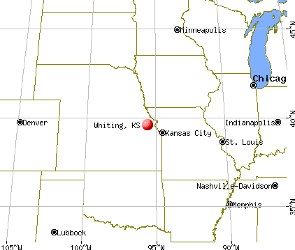 Whiting, Kansas map