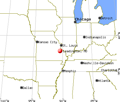Leadington, Missouri map