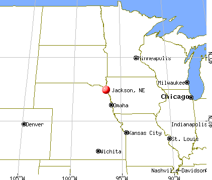 Jackson, Nebraska map