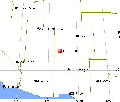 Rico, Colorado map