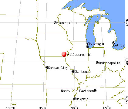 Hillsboro, Iowa map