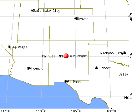 Carnuel, New Mexico map