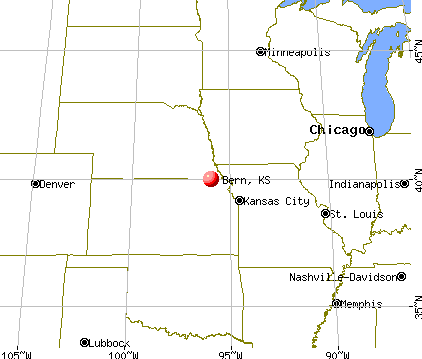 Bern, Kansas map