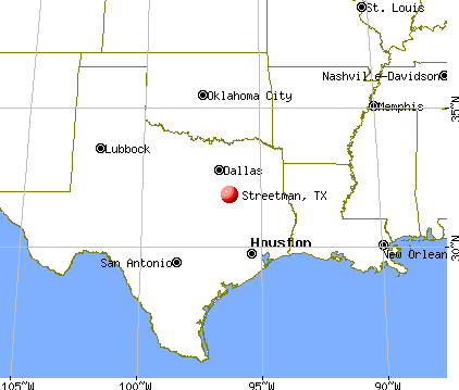 Streetman, Texas map