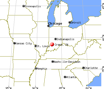Crane, Indiana map