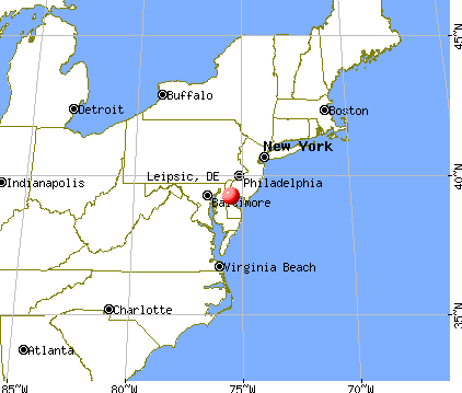 Leipsic, Delaware map