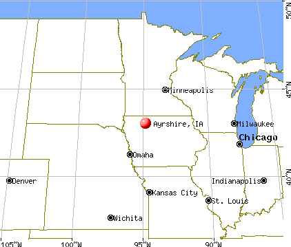 Ayrshire, Iowa map