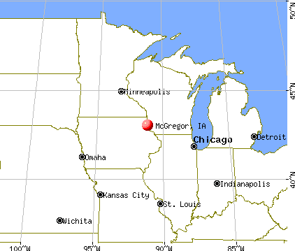 McGregor, Iowa map