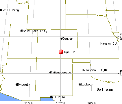 Rye, Colorado map