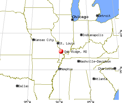 Oak Ridge, Missouri map