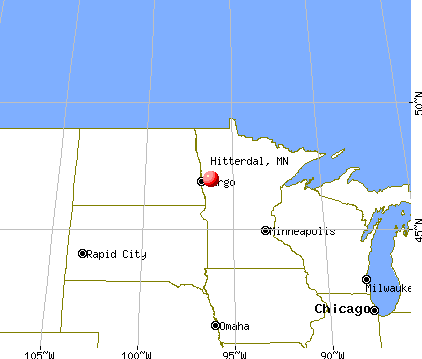 Hitterdal, Minnesota map