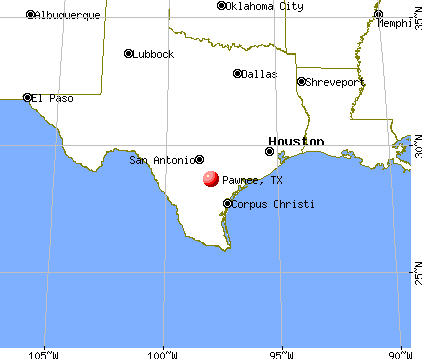 Pawnee, Texas map