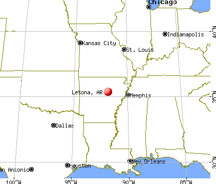 Letona, Arkansas map