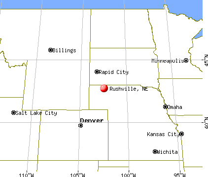 Rushville, Nebraska map