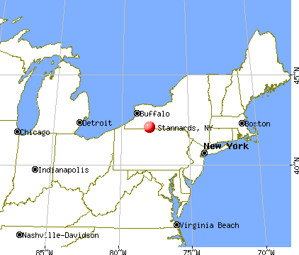 Stannards, New York map
