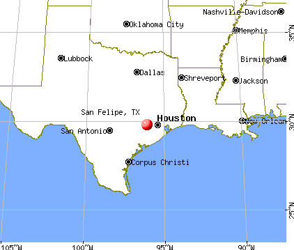 San Felipe, Texas map