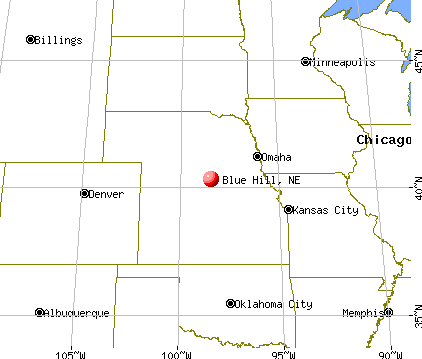 Blue Hill, Nebraska map
