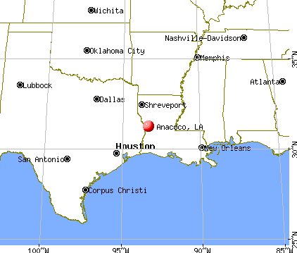 Anacoco, Louisiana map