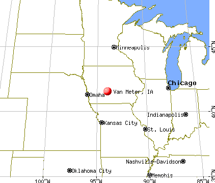 Van Meter, Iowa map