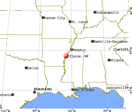 Elaine, Arkansas map