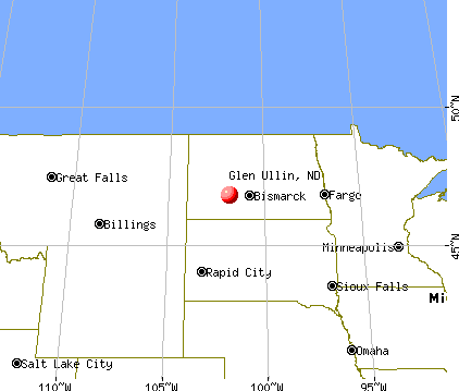 Glen Ullin, North Dakota map