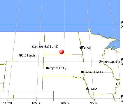 Cannon Ball, North Dakota map