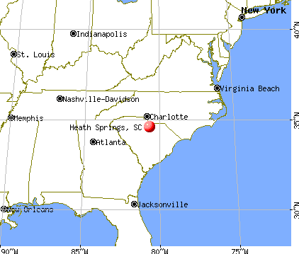 Heath Springs, South Carolina map