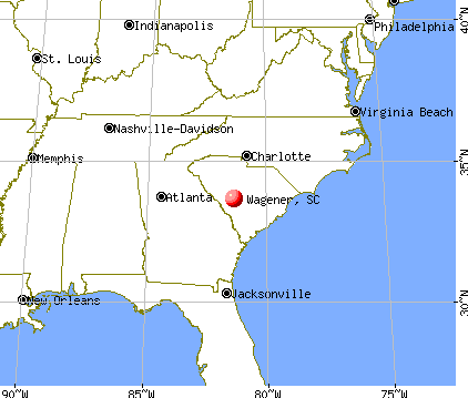 Wagener, South Carolina map