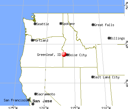 Greenleaf, Idaho map
