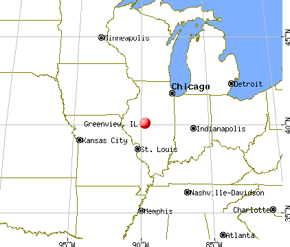 Greenview, Illinois map