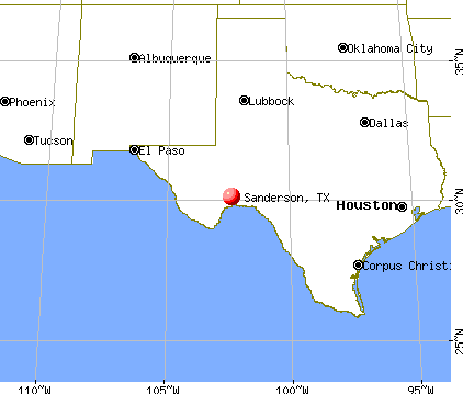 Sanderson, Texas map