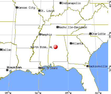 North Bibb, Alabama map