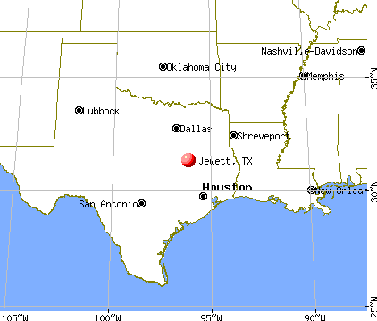 Jewett, Texas map