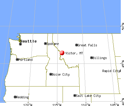 Victor, Montana map
