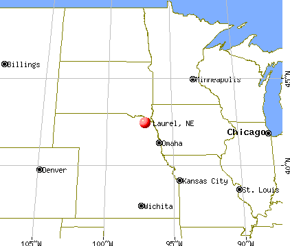 Laurel, Nebraska map