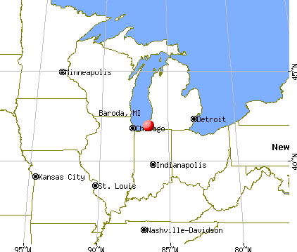 Baroda, Michigan map