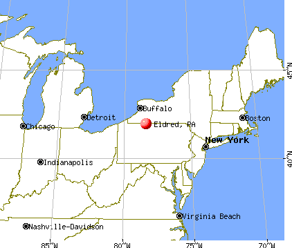 Eldred, Pennsylvania map